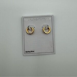 Sterling forever mini gold hoop earrings